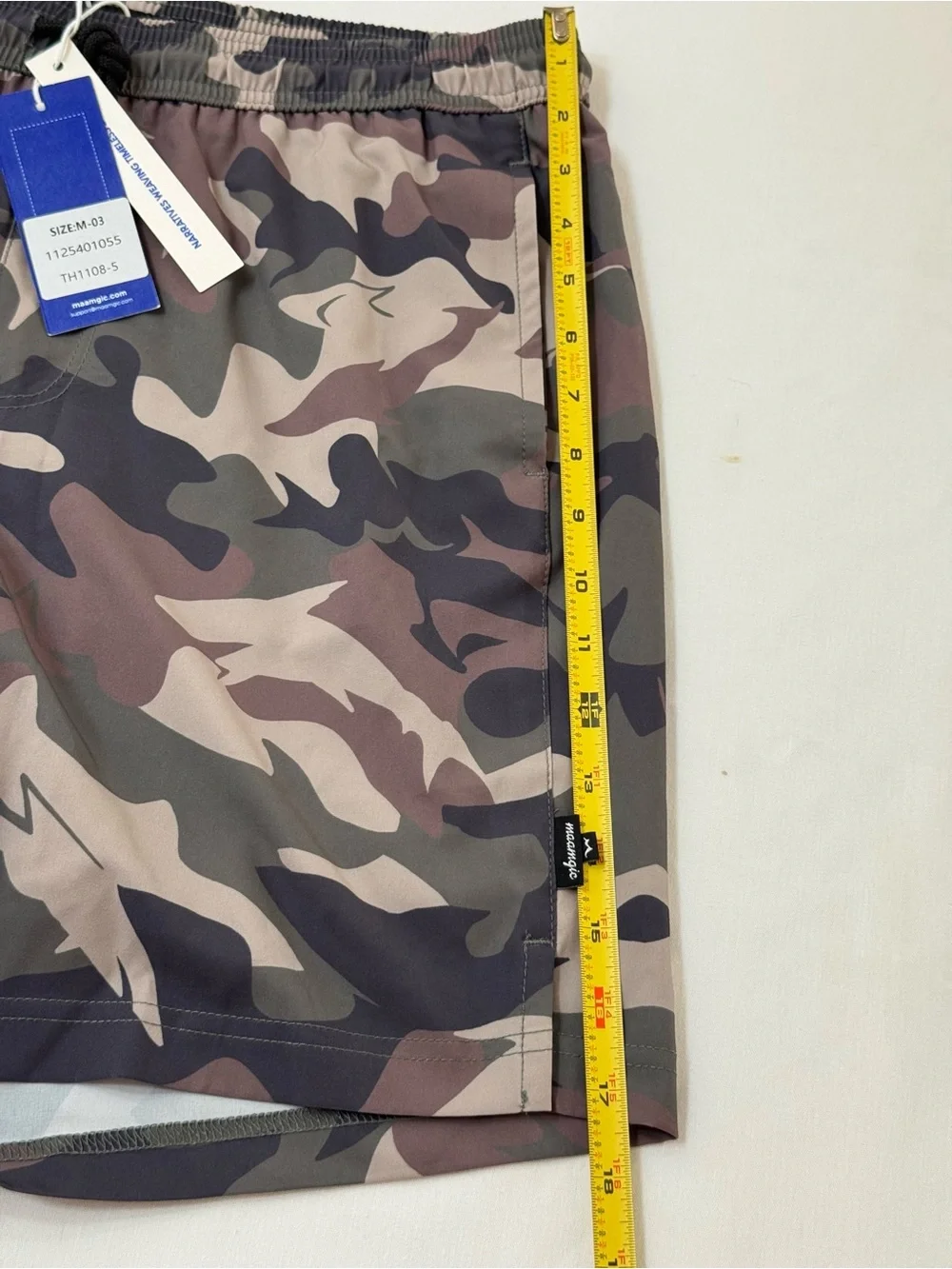 maamgic Mens Swim Trunks Medium NWT Mesh Lining Camo 7